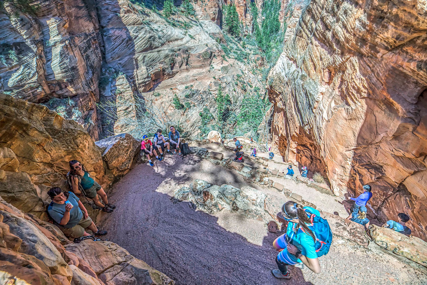 Angels Landing Trail Switchbacks, Zion National Park, Utah