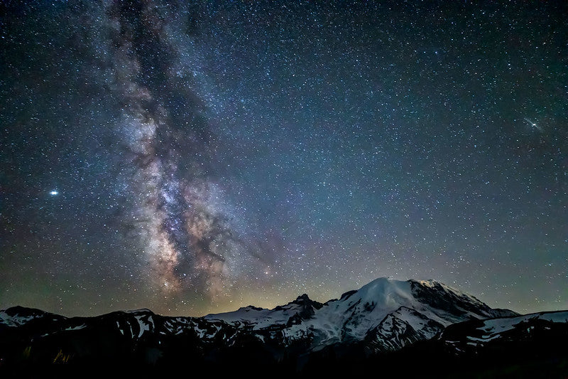 Mount Rainier and Milky Way