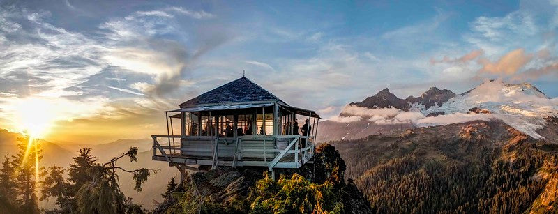 Park Butte Lookout and Mt Baker Panorama at Sunset