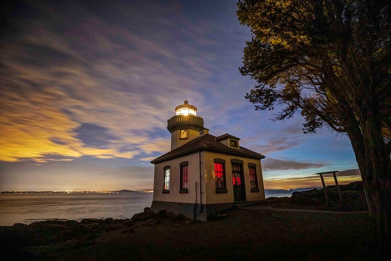 Lime Kiln Lighthouse at Dusk, San Juan Island