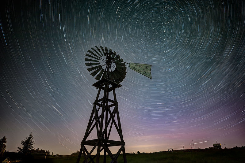 Eastern Washington Wind Vane and Star Trails