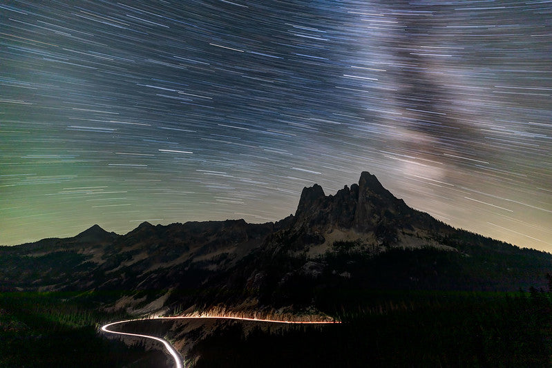 North Cascades Highway at Night