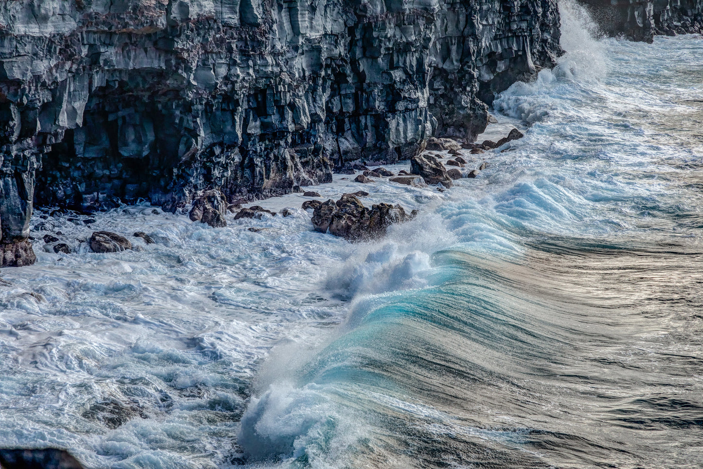 Ocean Cliffs at Volcanoes National Park, Hawaii