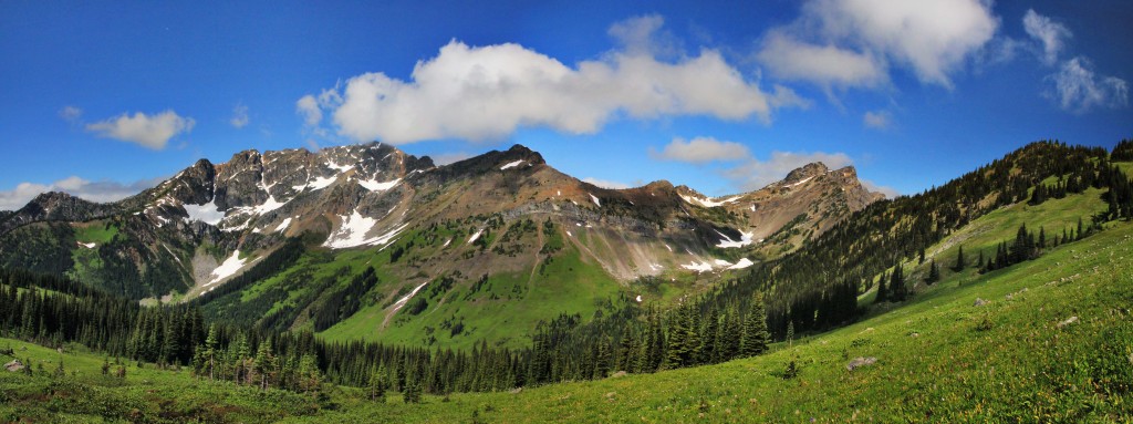 Powder and Shull Mountains, from the Pacific Crest Trail, Pasayten Wilderness