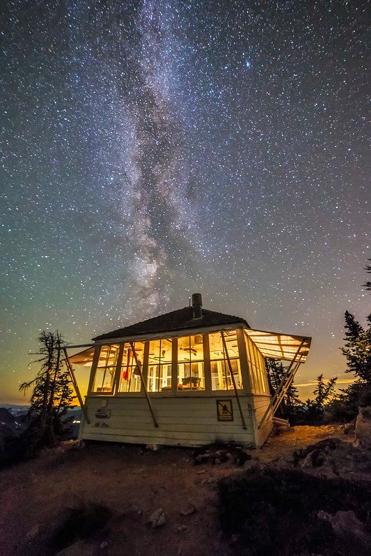 Winchester Mountain Fire Lookout and the Milky Way