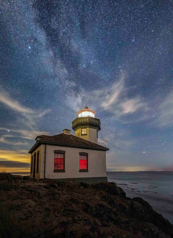 Lime Kiln Lighthouse Milky Way , San Juan Island