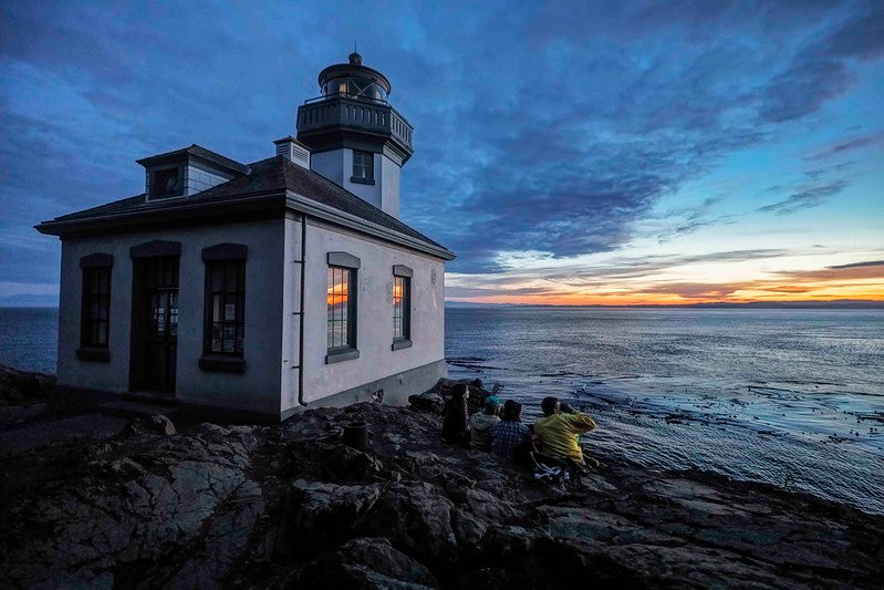 Lime Kiln Lighthouse at Sunset