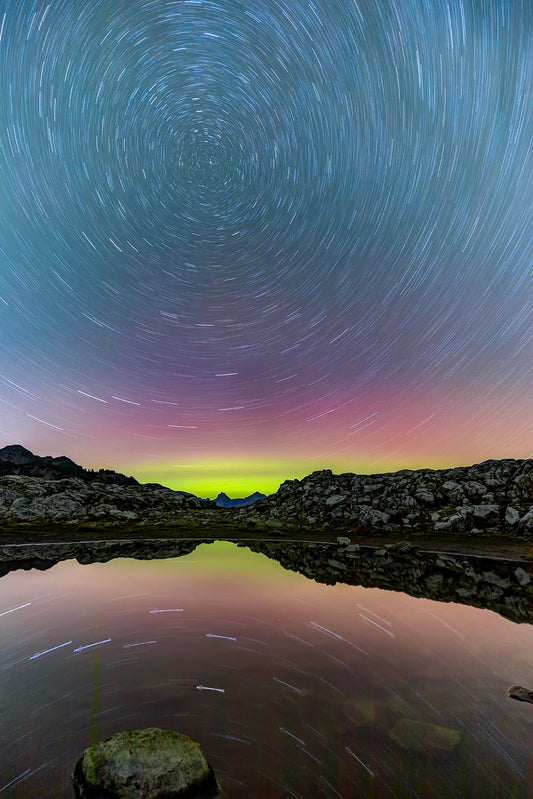 Star Trails and Aurora at Artist Point