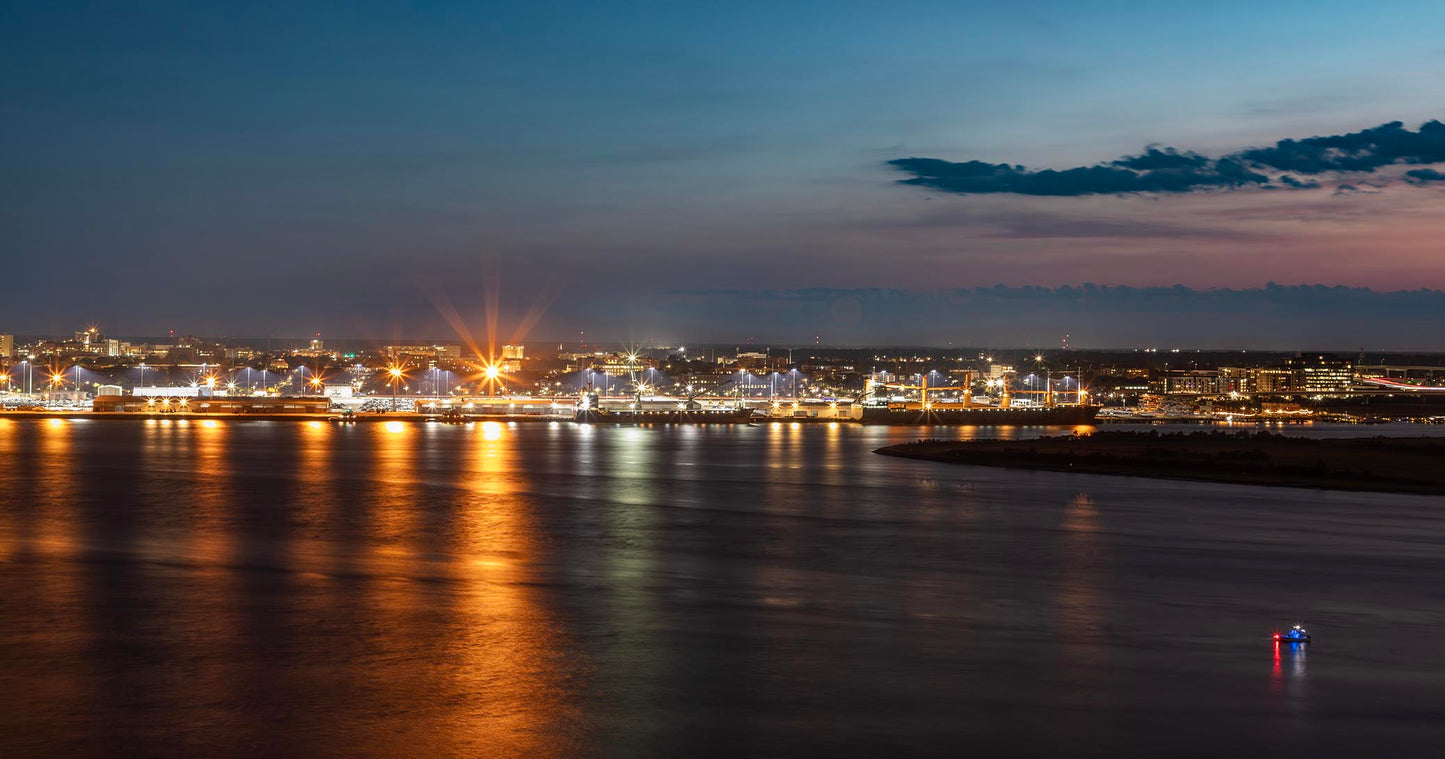 Charleston Waterfront at Night