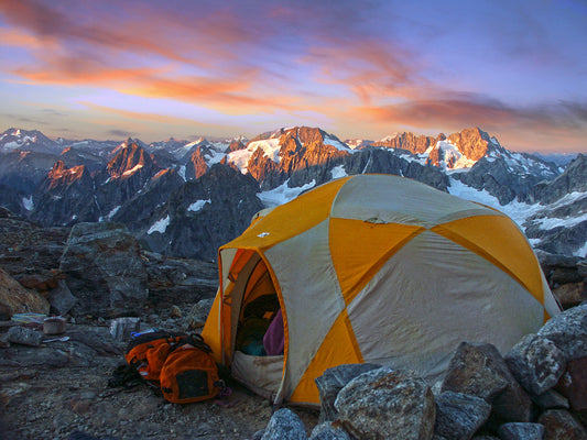Early Morning Light at Sahale Glacier Camp, North Cascades National Park
