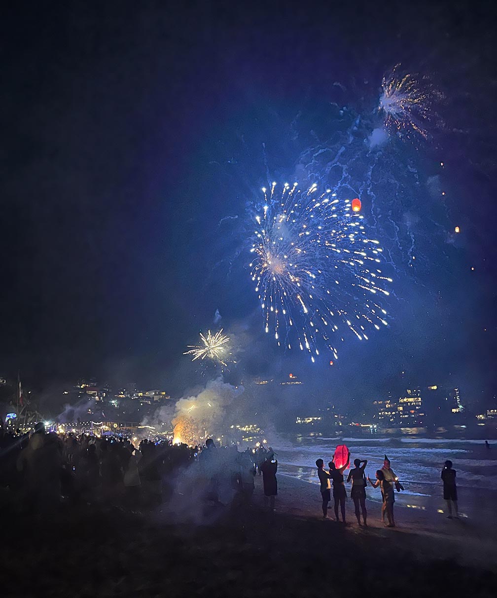 Sayulita Beach, Mexico, New Years Celebration and Fireworks 2026