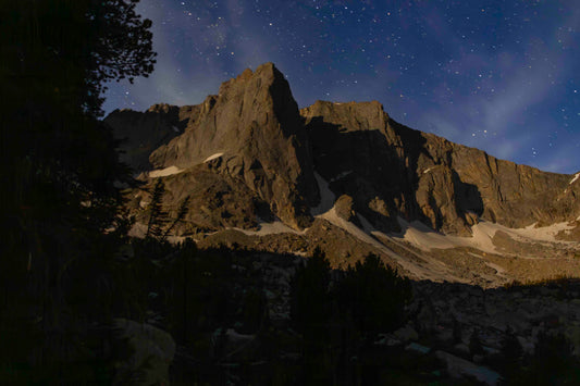 Warrior Peak under Moonlight, Cirque of the Towers, Wyoming